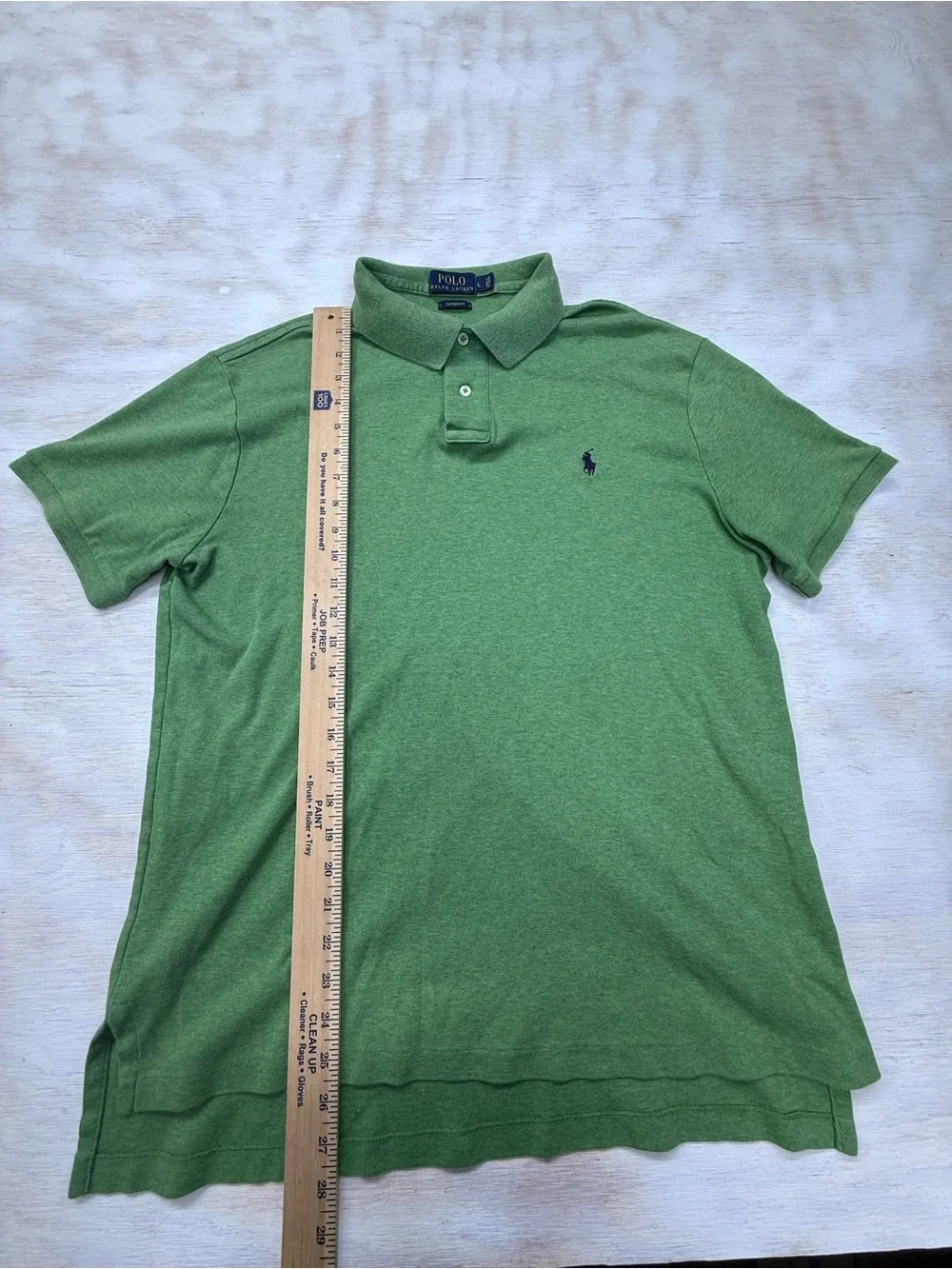 Ralph Lauren Heather Green Polo Shirt with Embroidered Pony Men’s Large
